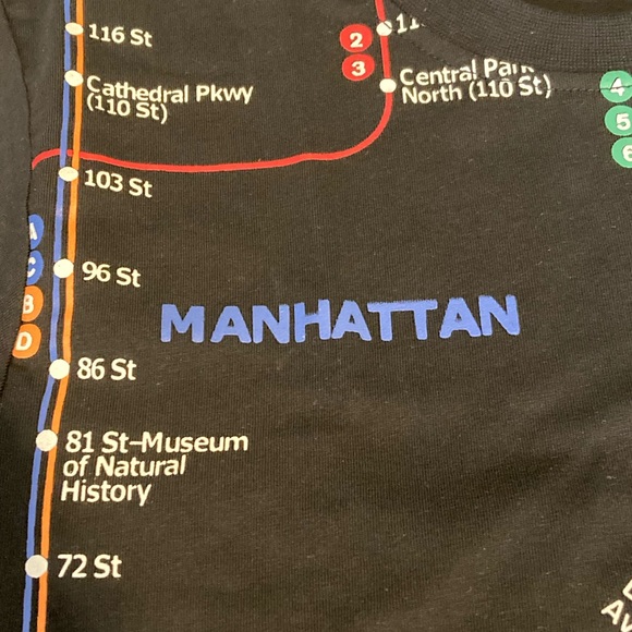 NYC Subway Line T-shirt New York City souvenir - Picture 6 of 12